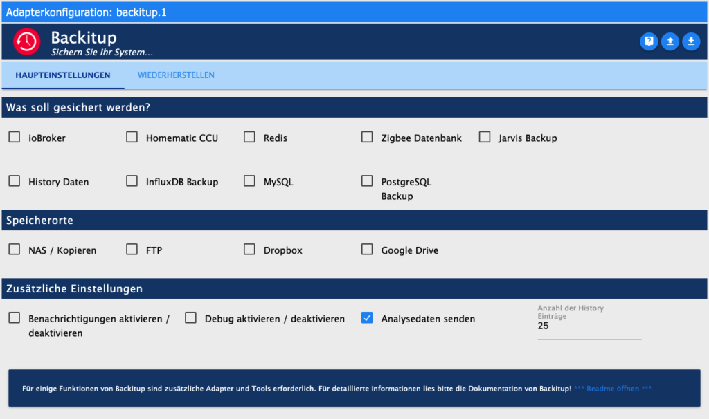 SmartHome Backup